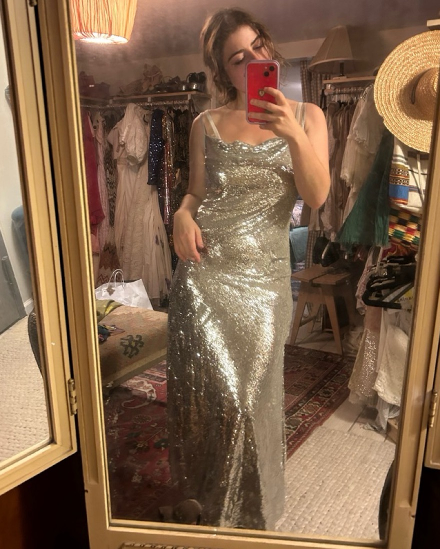 All Saints Hadley Sequin Slip Dress | Pickle