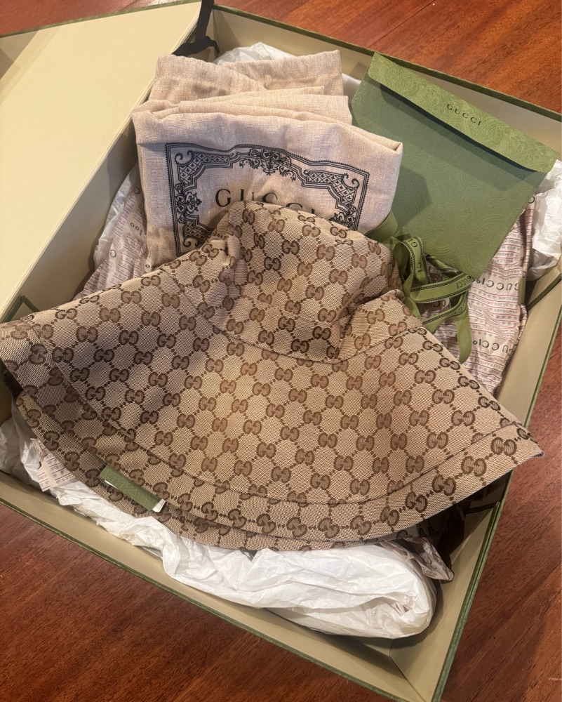 Gucci Hat GG Canvas Wide-Brim by Gucci - Pickle