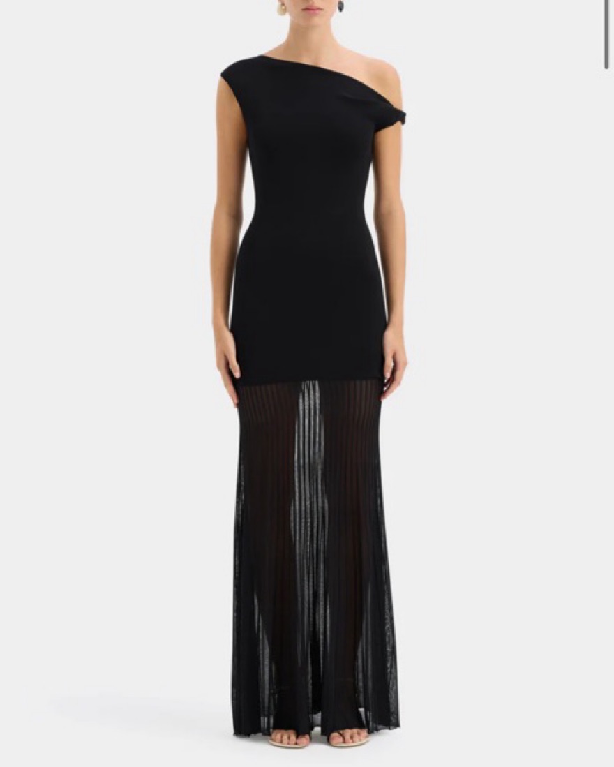 summer black linen dress Velvet By Graham & Spencer HOPE Heavy Linen Dress main image 1