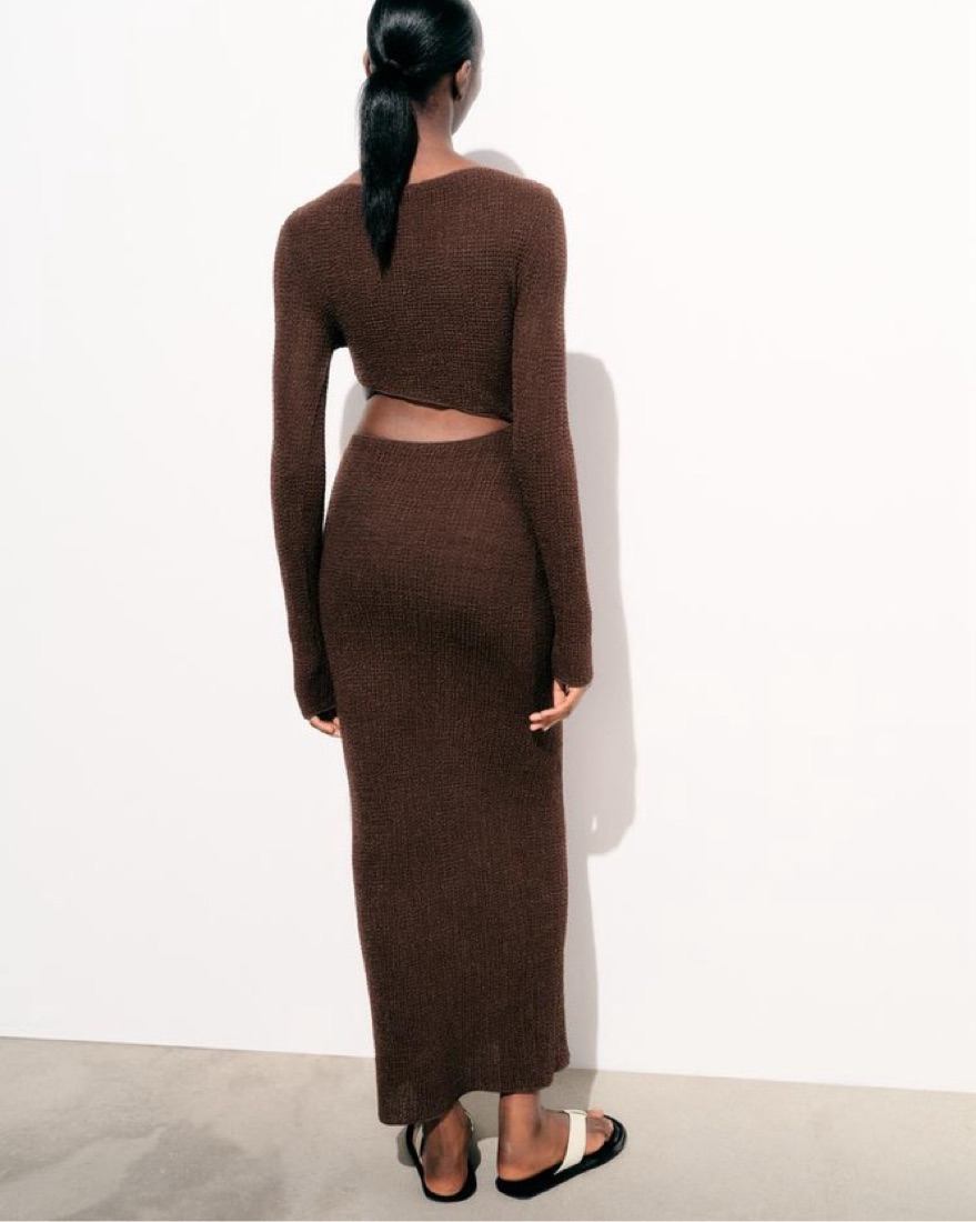 brown ribbed dress zara ZARA. Brown ribbed dress Tm – Hibuy market