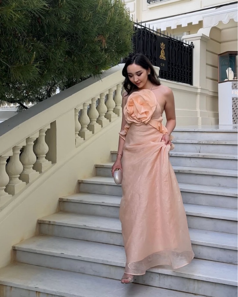 crush ruffle halter maxi dress Ofelia Isabella | A moment for this stunner: The crush ruffle halter maxi  dress from @zimmermann. The perfect dress for our Italian-Garden Soire