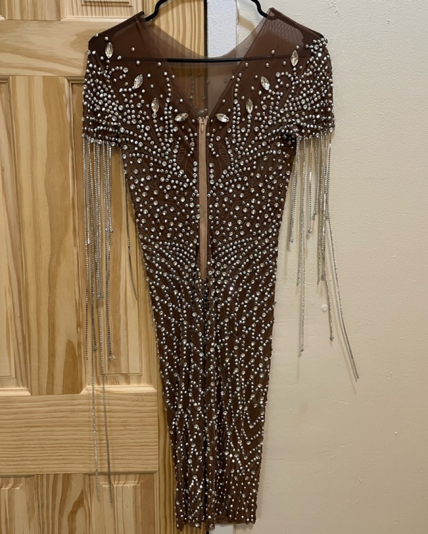 bride bachelorette dress Nerina White Sequin Mini Dress - M Size - Women's Dresses main image 1