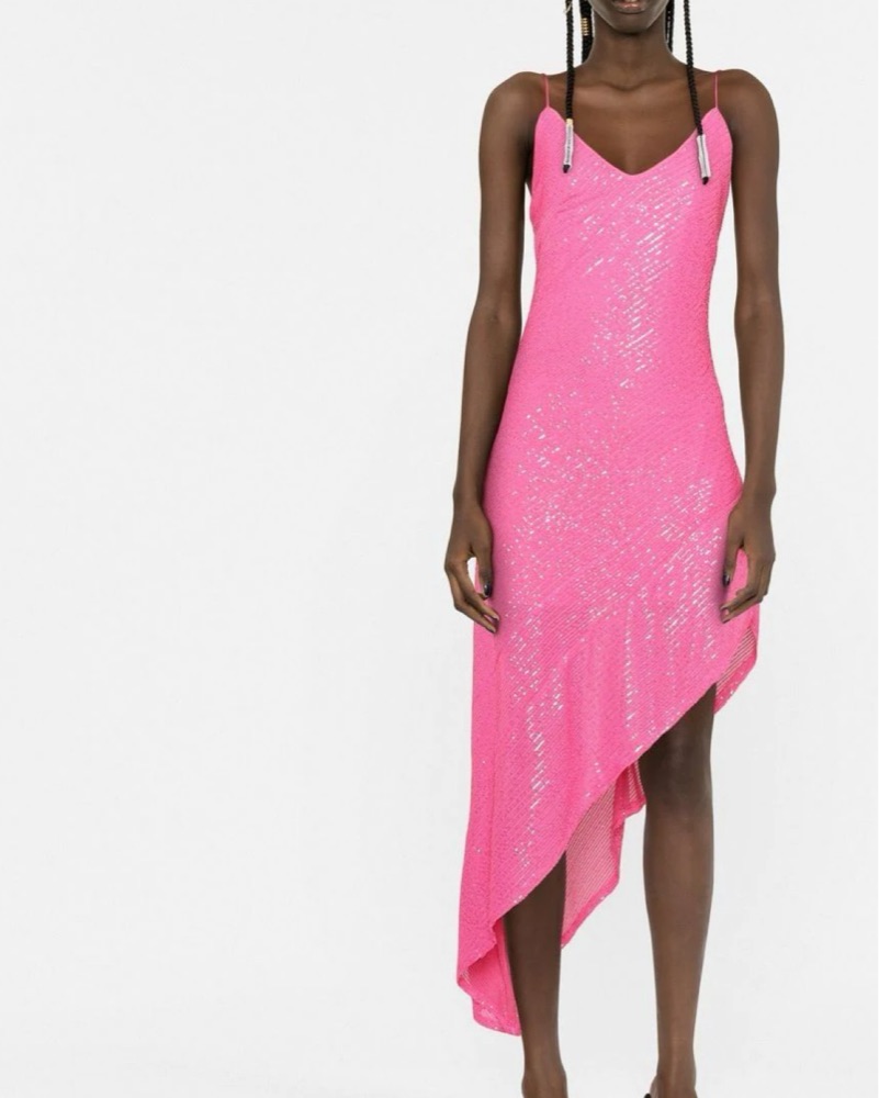 rotate pink sequin dress Rotate Women's Flower Sequins Maxi Dress