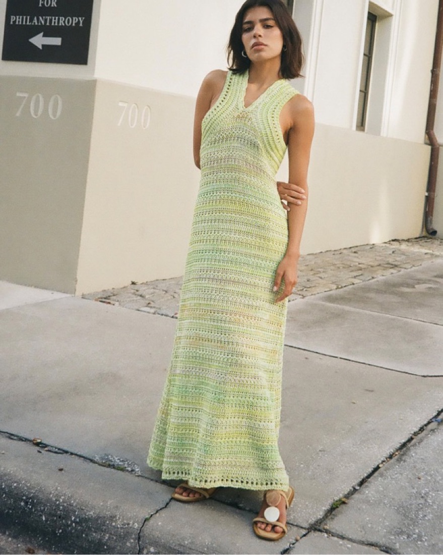 Zara Green Knit Midi Dress by Zara - Pickle