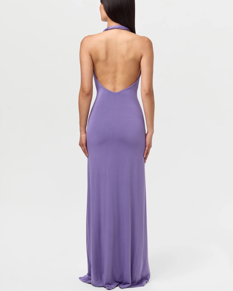 nakd purple dress PLEATED MAXI DRESS
