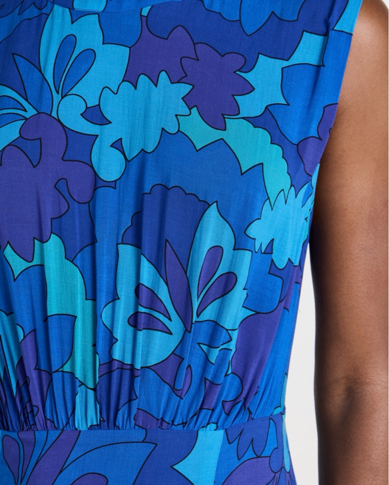blue rixo dress Rixo Clarice Velvet Dress Steel Blue