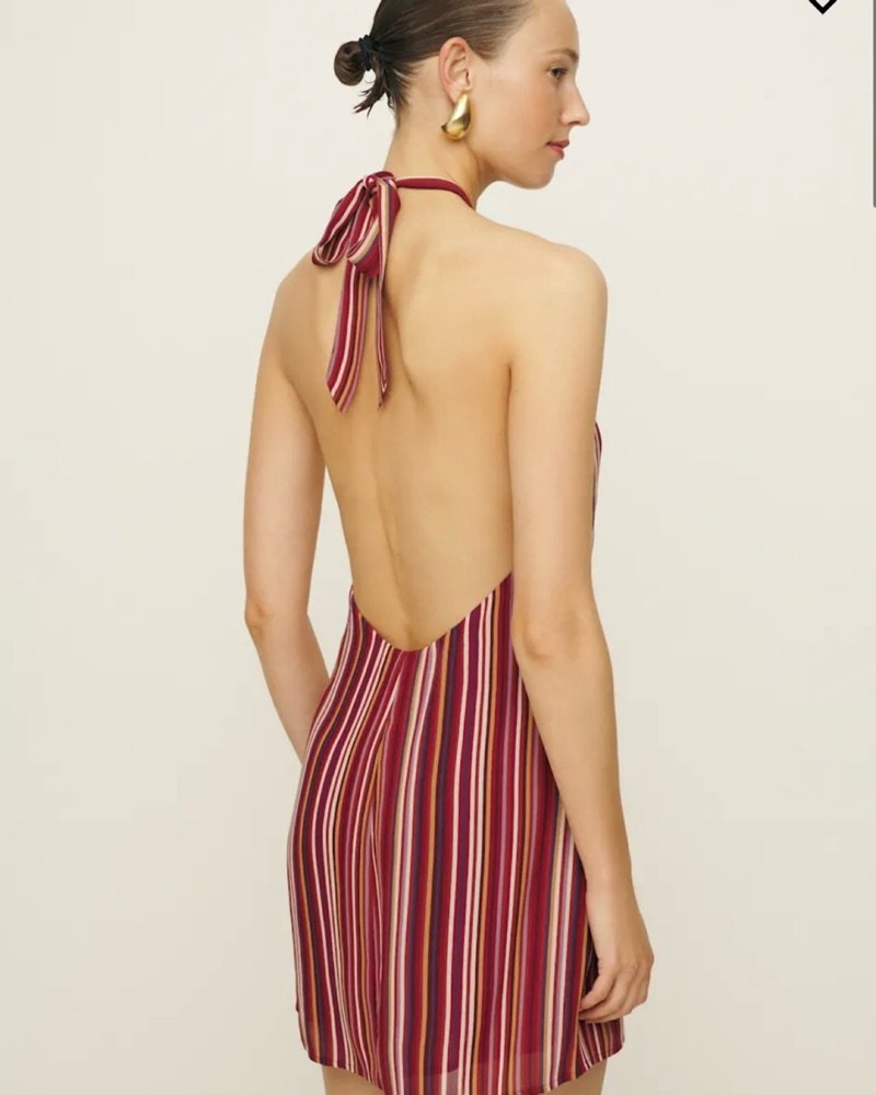 reformation striped halter dress Mini (Bibi By Reformation) by LowStock:43519555600435