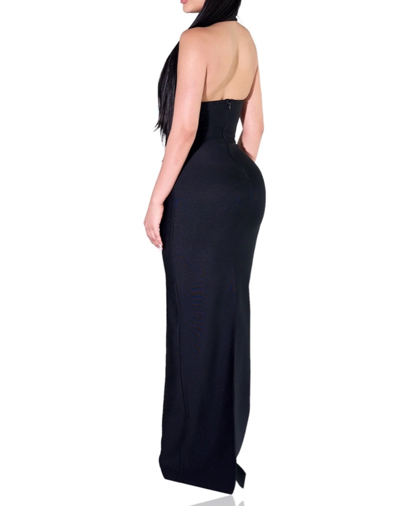 YG collection GIANNA HALTER GOWN by YG Collection - Pickle