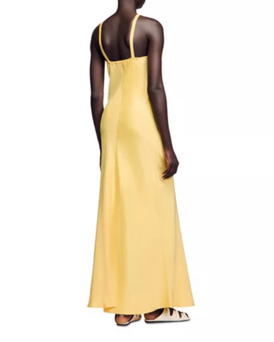 Sandro Ruffled Yellow Maxi Dress by Sandro - Pickle