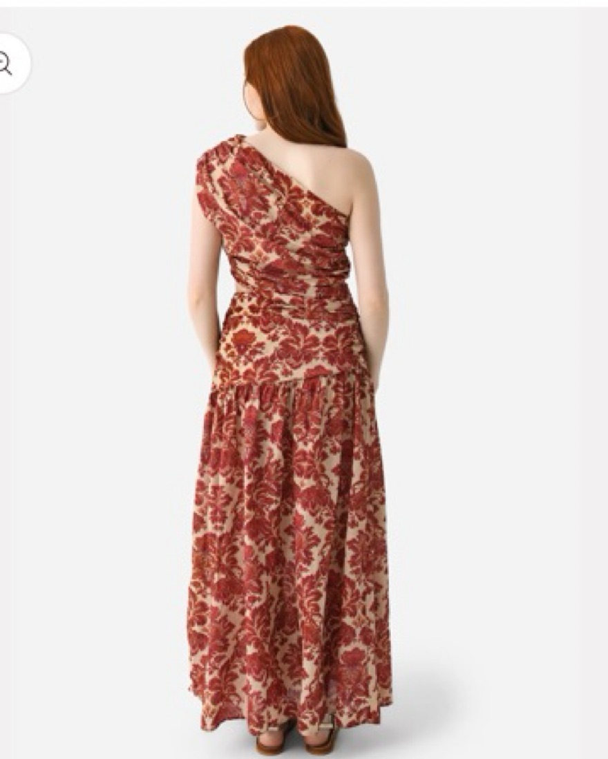 joslin one shoulder dress SAU LEE JOSLIN ONE-SHOULDER GOWN - P25D24-FUCHSIA