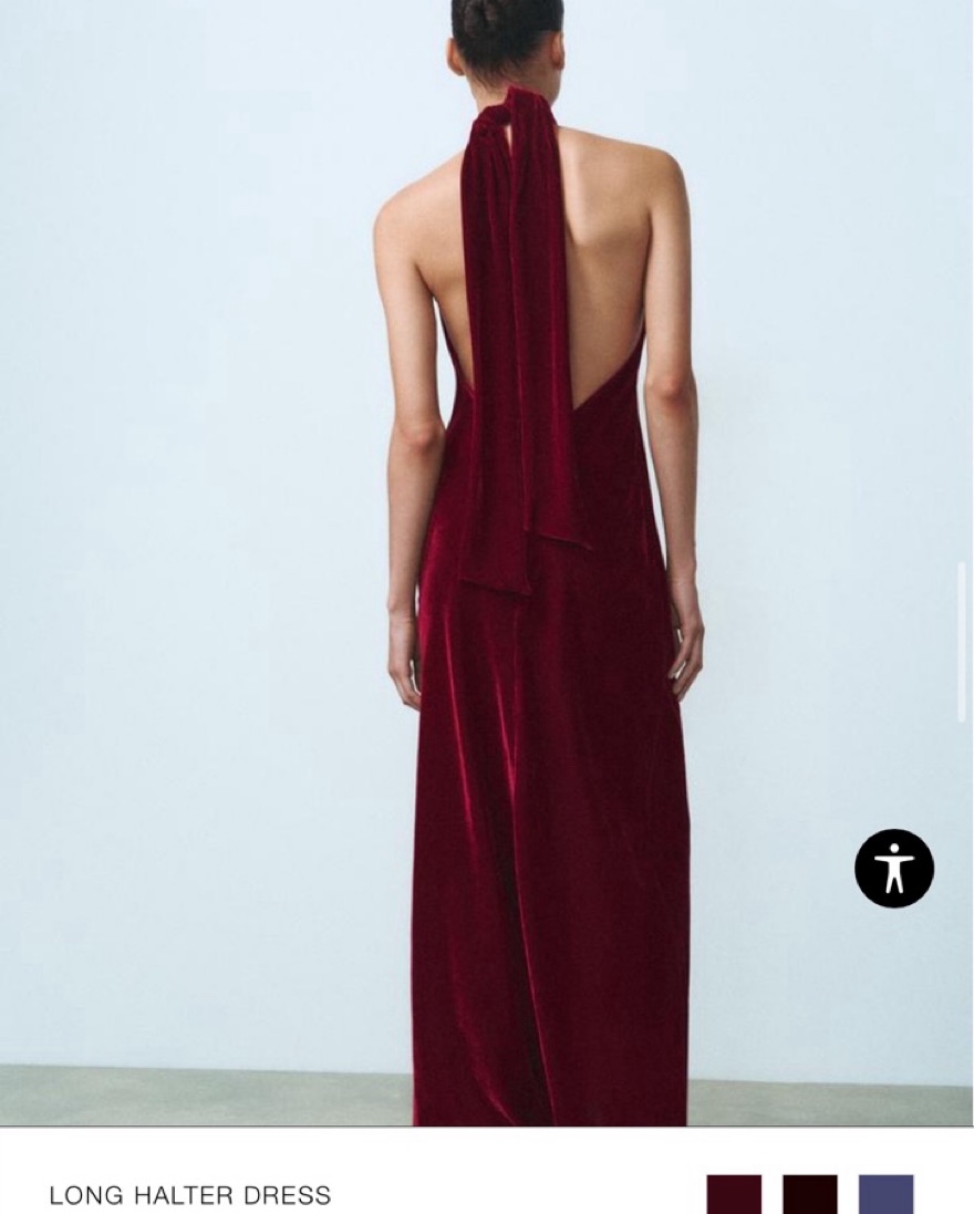 zara burgundy dress Zara Collared Long-sleeved Knit Dress main image 0