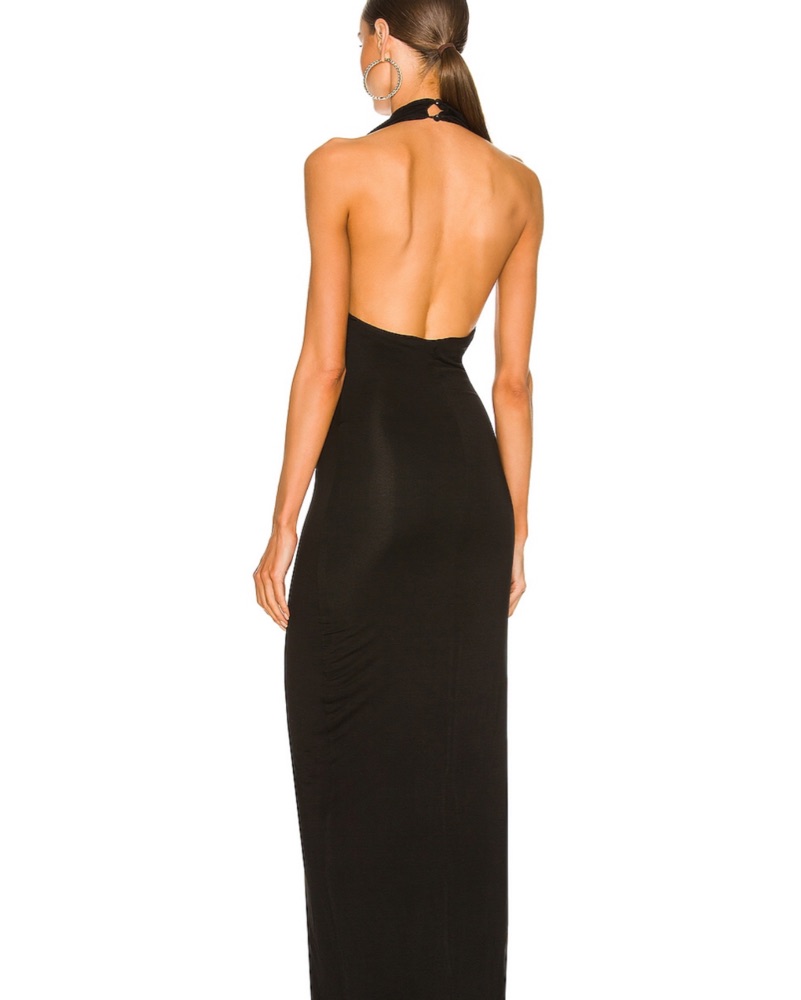 ★ DIAGONAL★ HALTERNECK LONG DRESS charcoal DA251OP02CH WB_BR_CL129055-