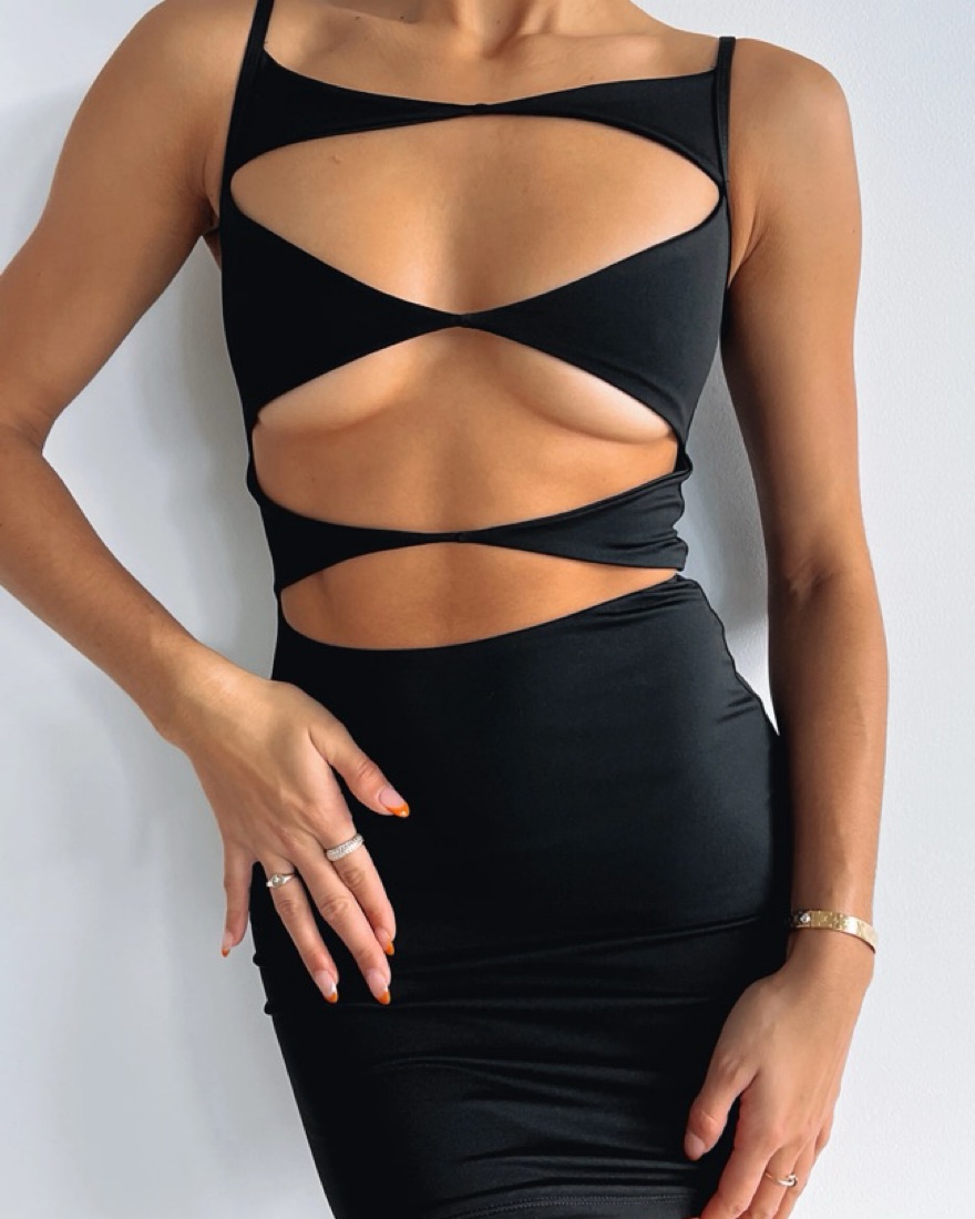 ワンピース Off White Black viscose blend mini dress Zara Women's Mini Dress Xs Black Viscose with Polyester