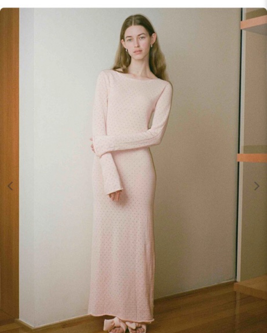 My Mum Made It Pointelle Knit Maxi by My Mum Made It - Pickle