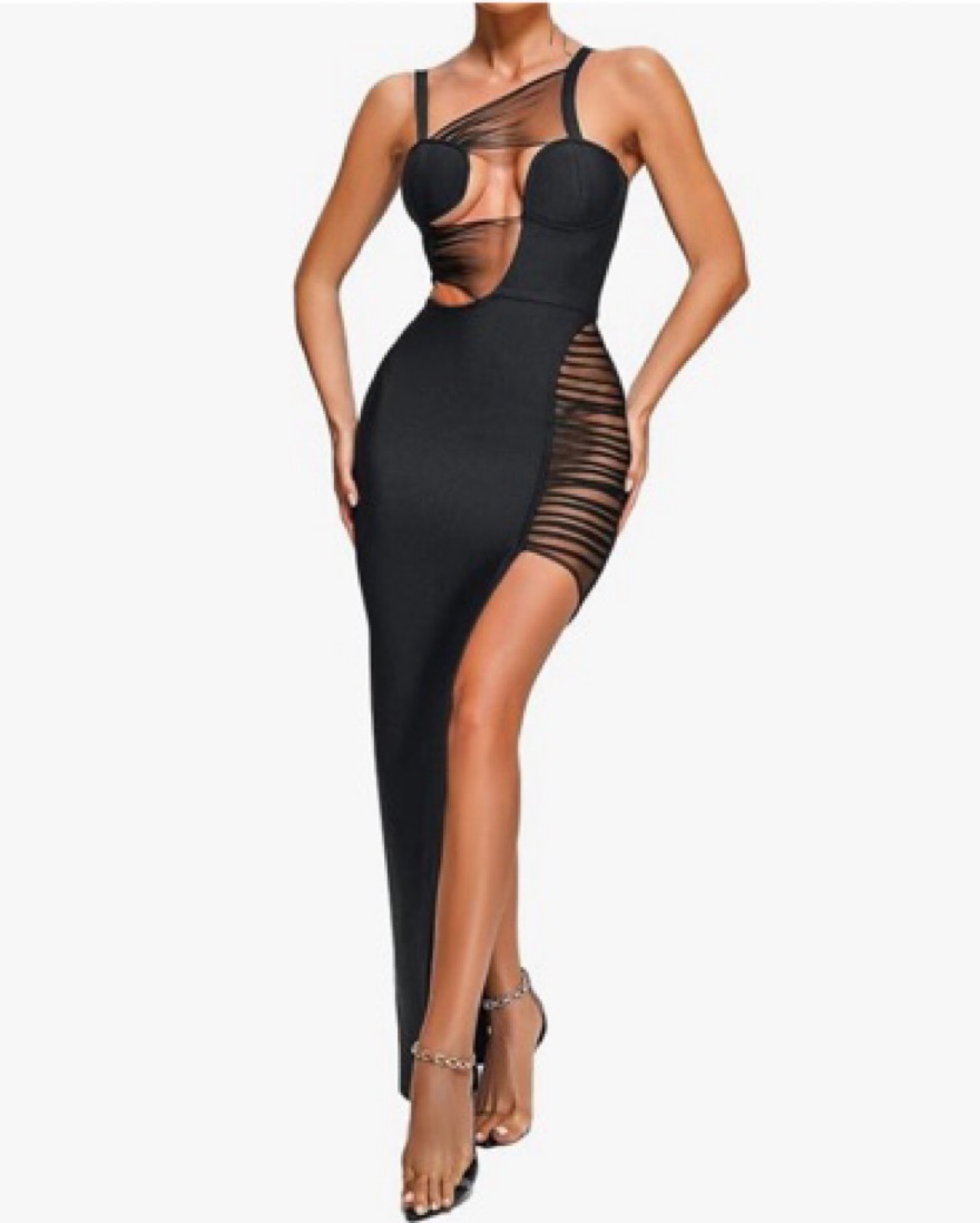 Bella Barnett Gricely Mesh Maxi Dress by Bella Barnett - Pickle