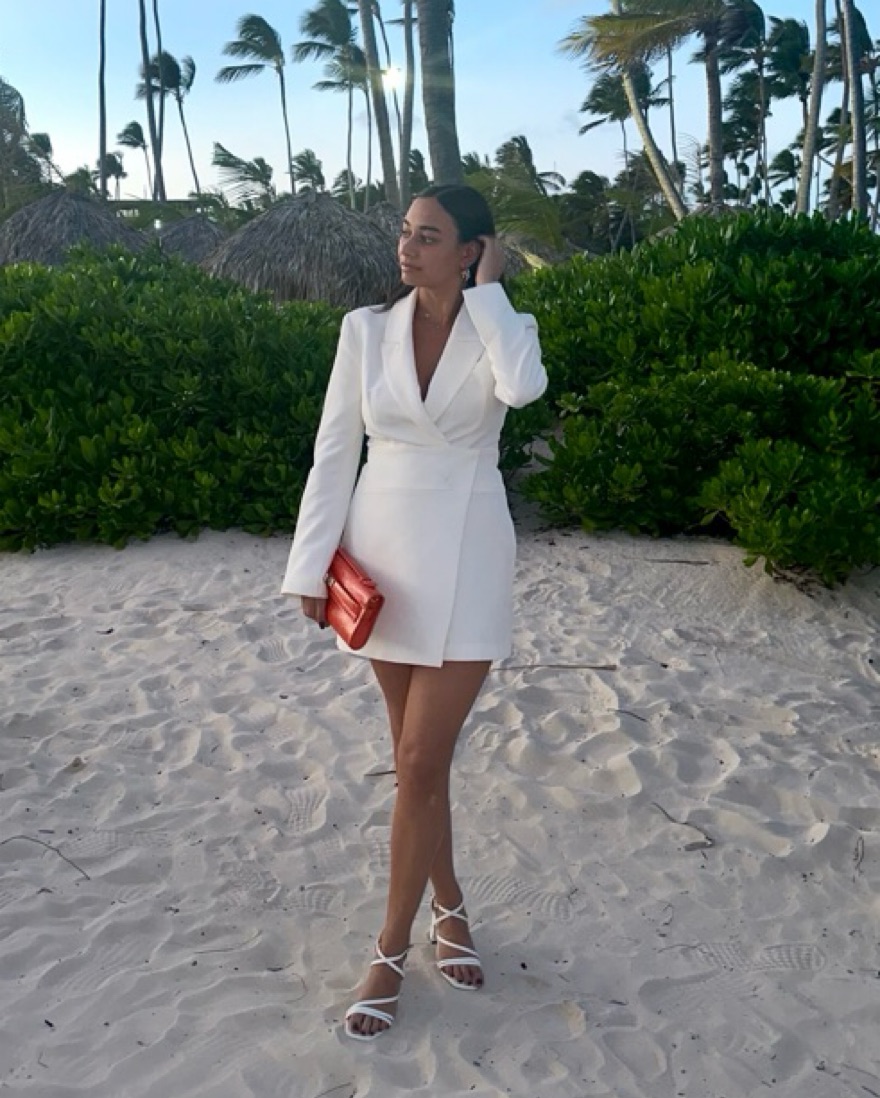 White Tailored Blazer Dress by Zara - Pickle