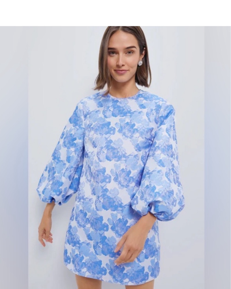 light blue dress with buttons Blue Button Front Taffeta Midi Dress  self-portrait