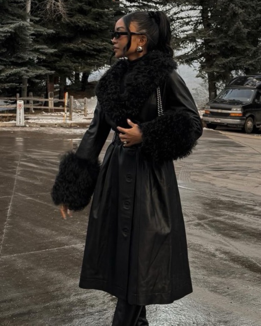 Saks Potts Leather Fur Coat by Saks Potts - Pickle