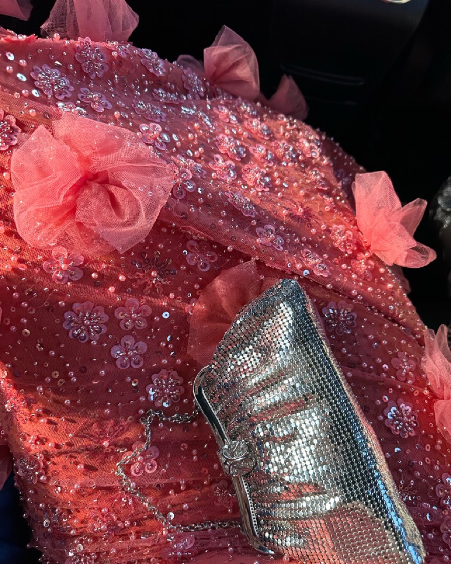 Nora Parada Sequin Floral Midi Dress by n/a - Pickle