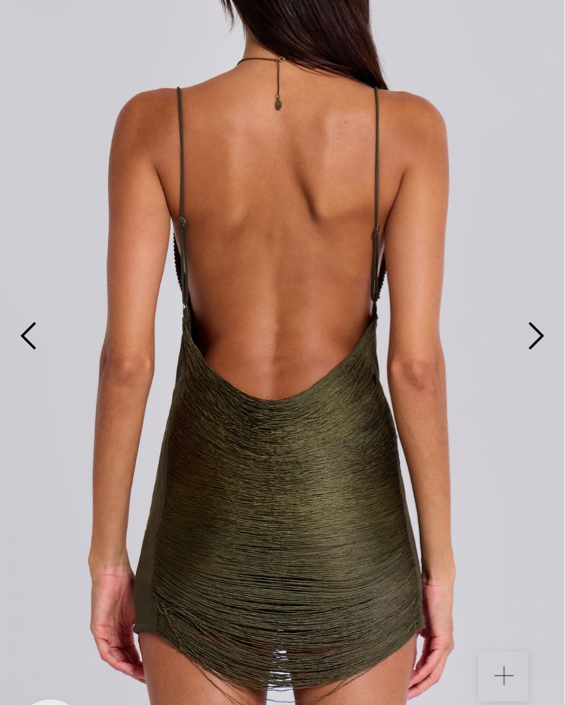 lavinia backless fringe mini dress Lavinia Backless Fringe Mini Dress in Silver | Jaded London