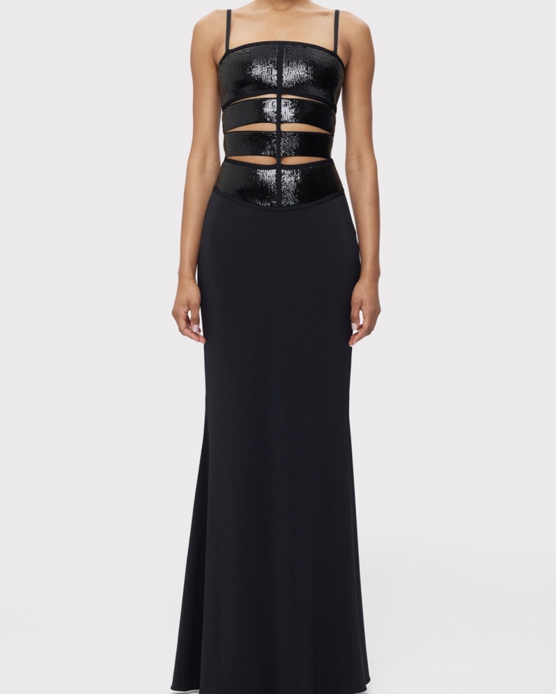 herve leger black cut out dress Herv Lger Bandage cut-out Midi Dress | Black