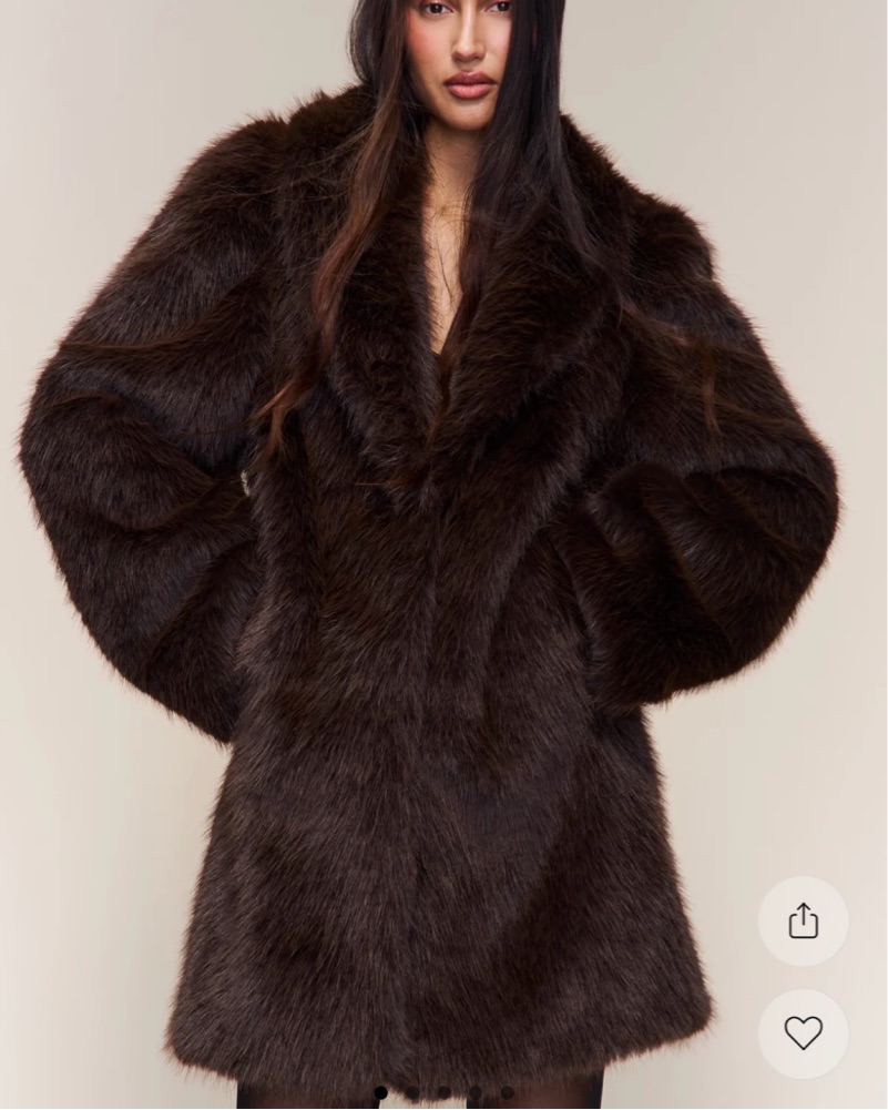 Danielle Guizio Roxie Faux Fur Coat by Danielle Guizio - Pickle