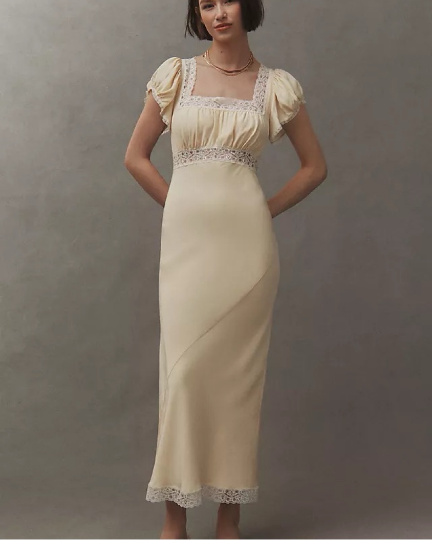 Lace-Trimmed Reformation Maxi Dress by Reformation - Pickle