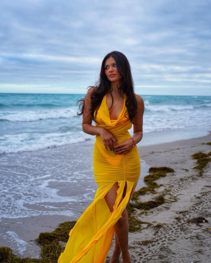 Indah Yellow Jlo Dress by INDAH - Pickle
