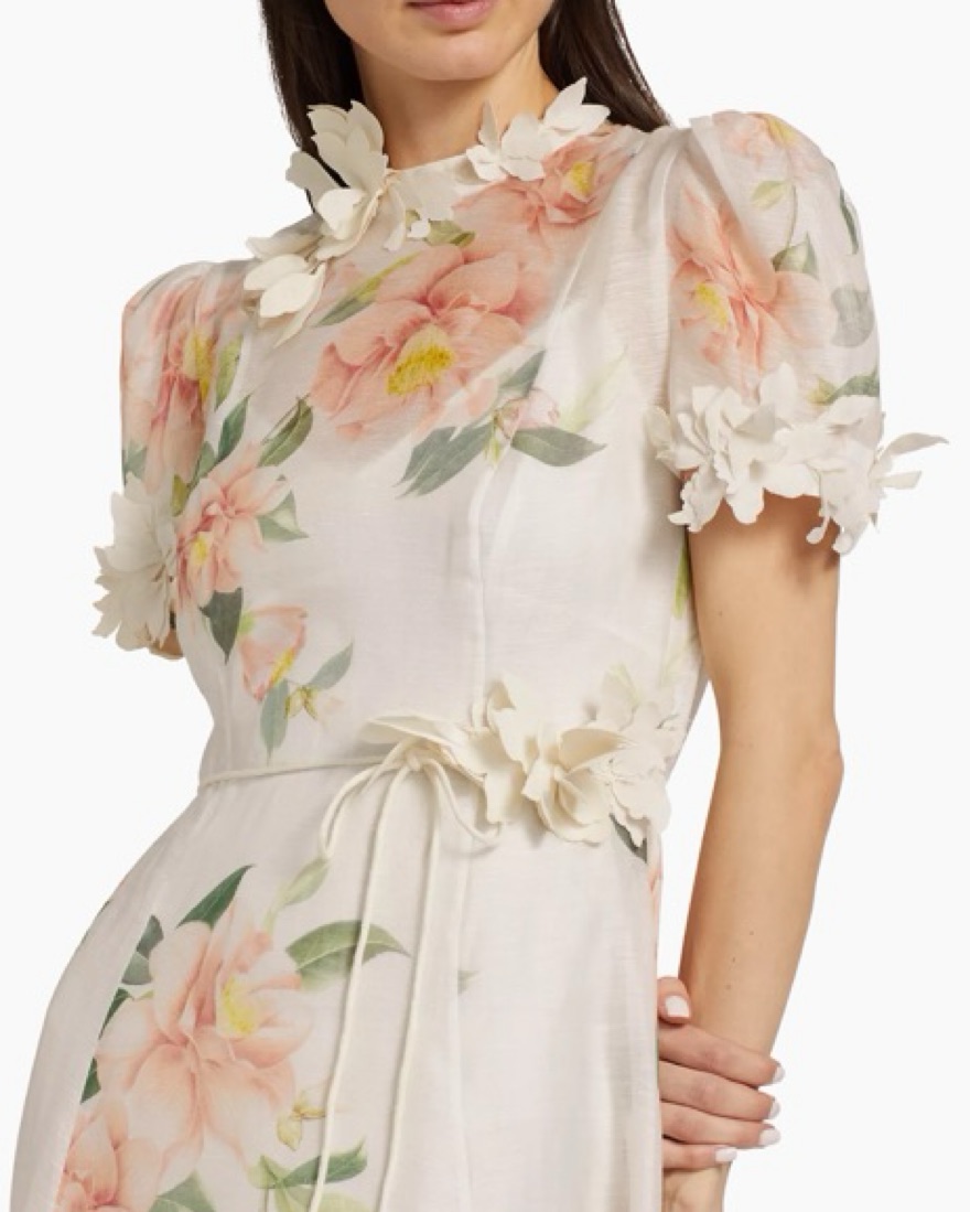 ZIMMERMANN フラワープリントリネンベアオールインワン ZIMMERMANN フラワープリントリネンベアオールインワン