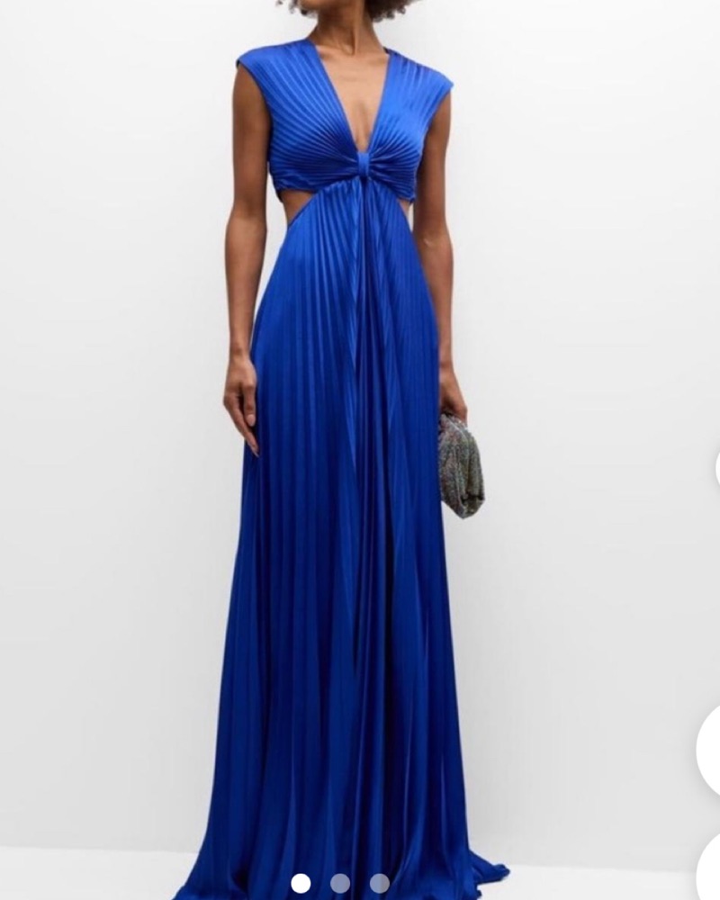 alc alejandra satin pleated dress ALC Satin Alejandra Pleated Dress by ALC
