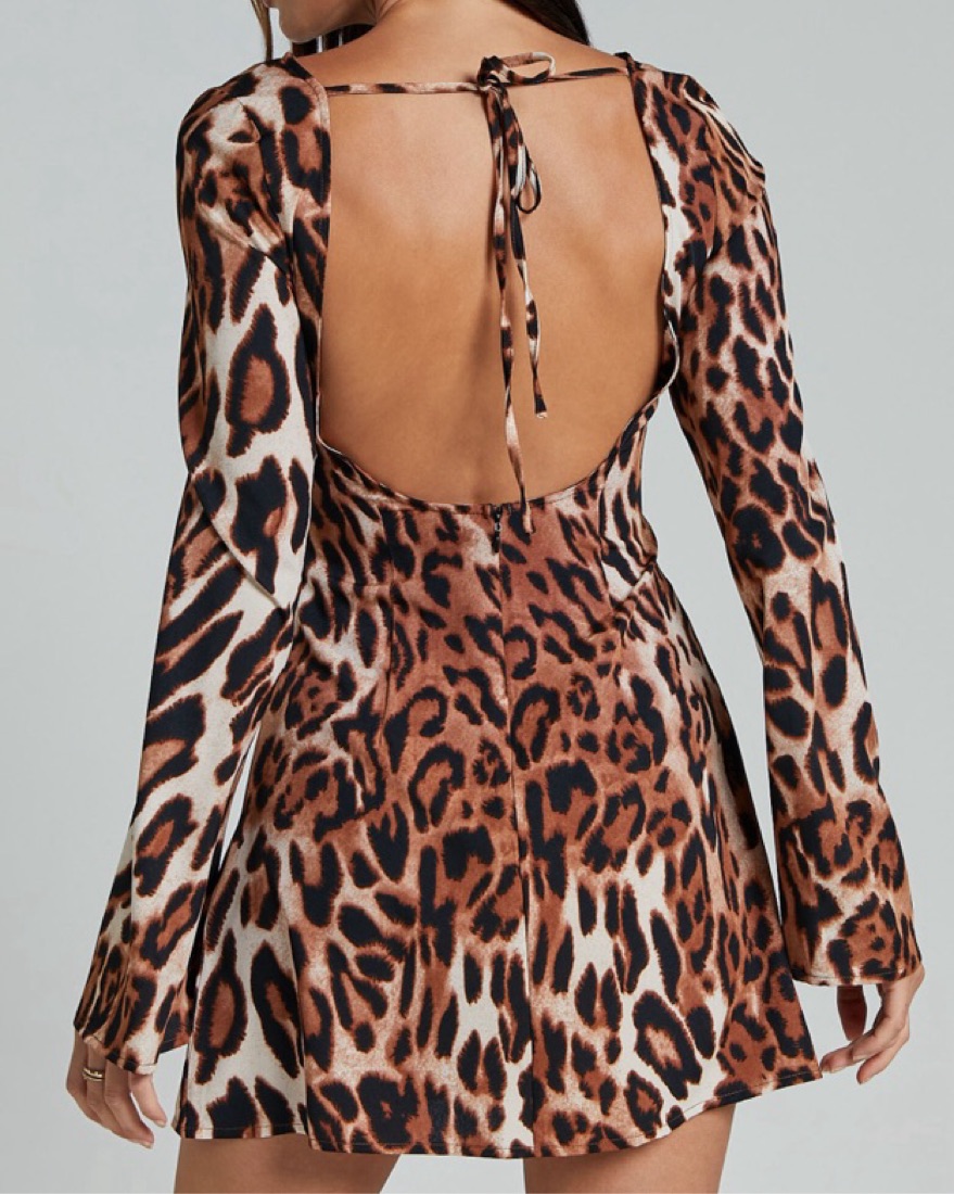 LIONESS HARMONY MINI DRESS IN LEOPARD by Lioness - Pickle