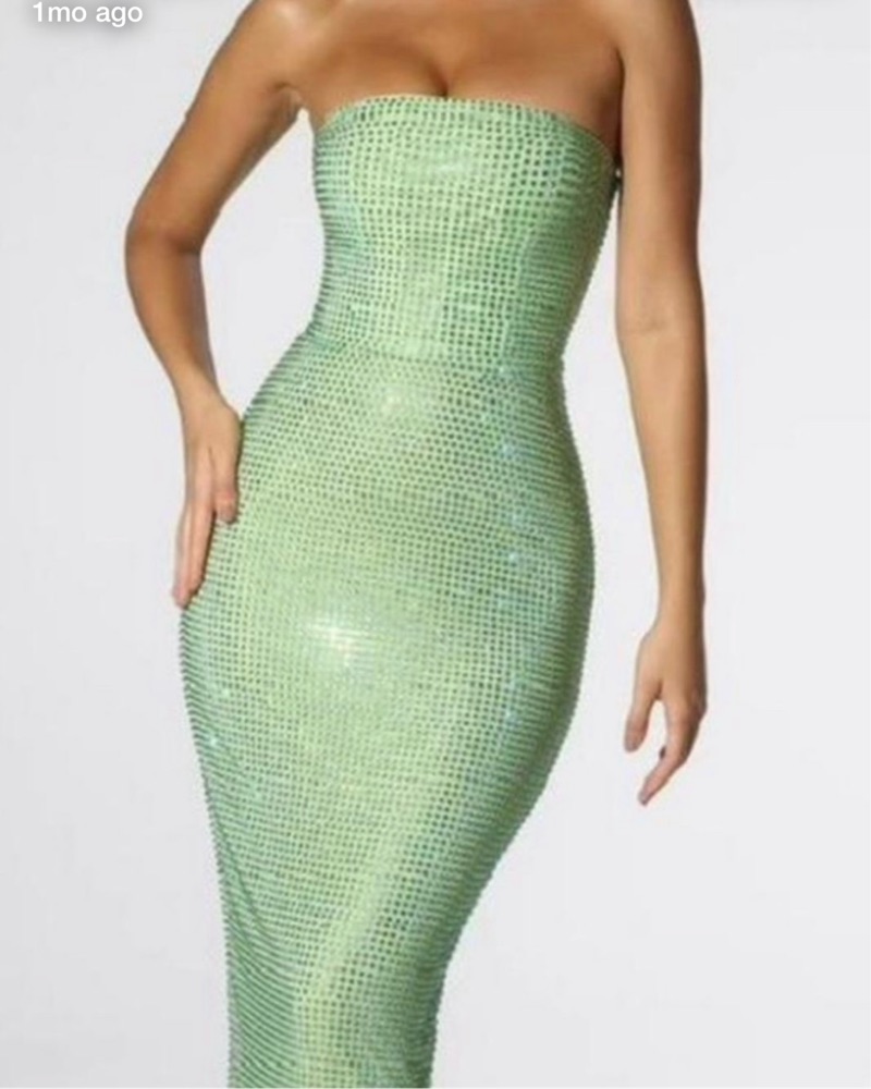 Oh Polly Green Sequin Formal Dress by Oh Polly - Pickle
