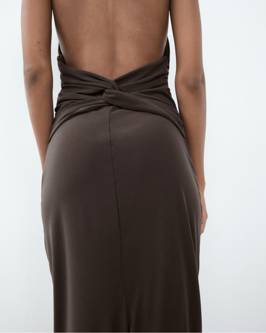 【即日発送】machatt back-open long dress ブラウン 即日発送】machatt back-open long dress brown - メルカリ