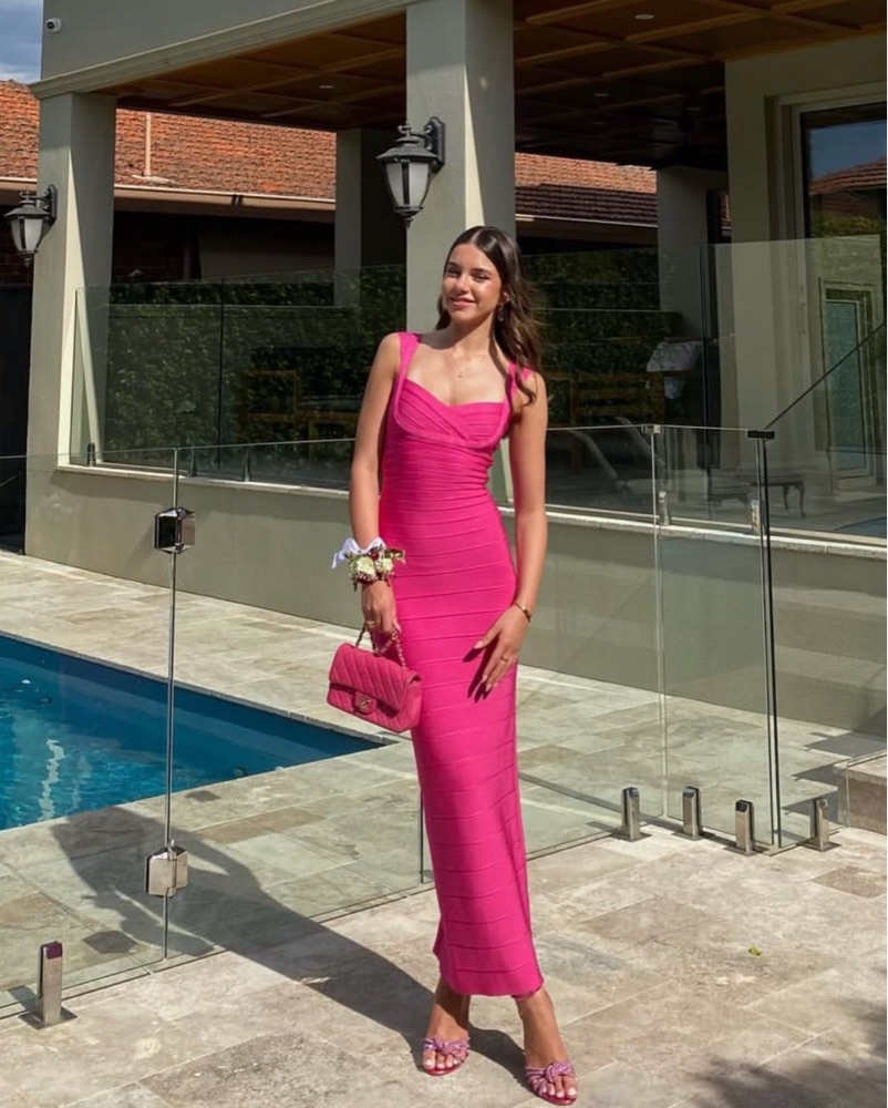 hot pink maternity bridesmaid dresses Maternity Nova Chiffon Dress