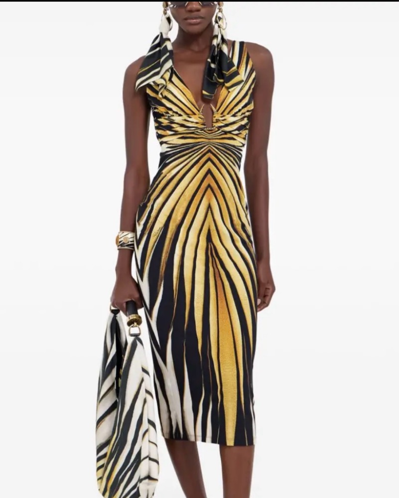 ray dress in gold Sabina Musayev