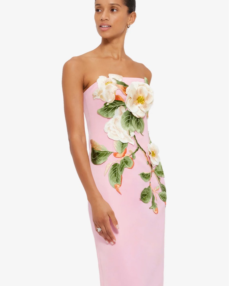 Leo Lin Pink Rayna Appliqu Floral Dress by Leo Lin - Pickle