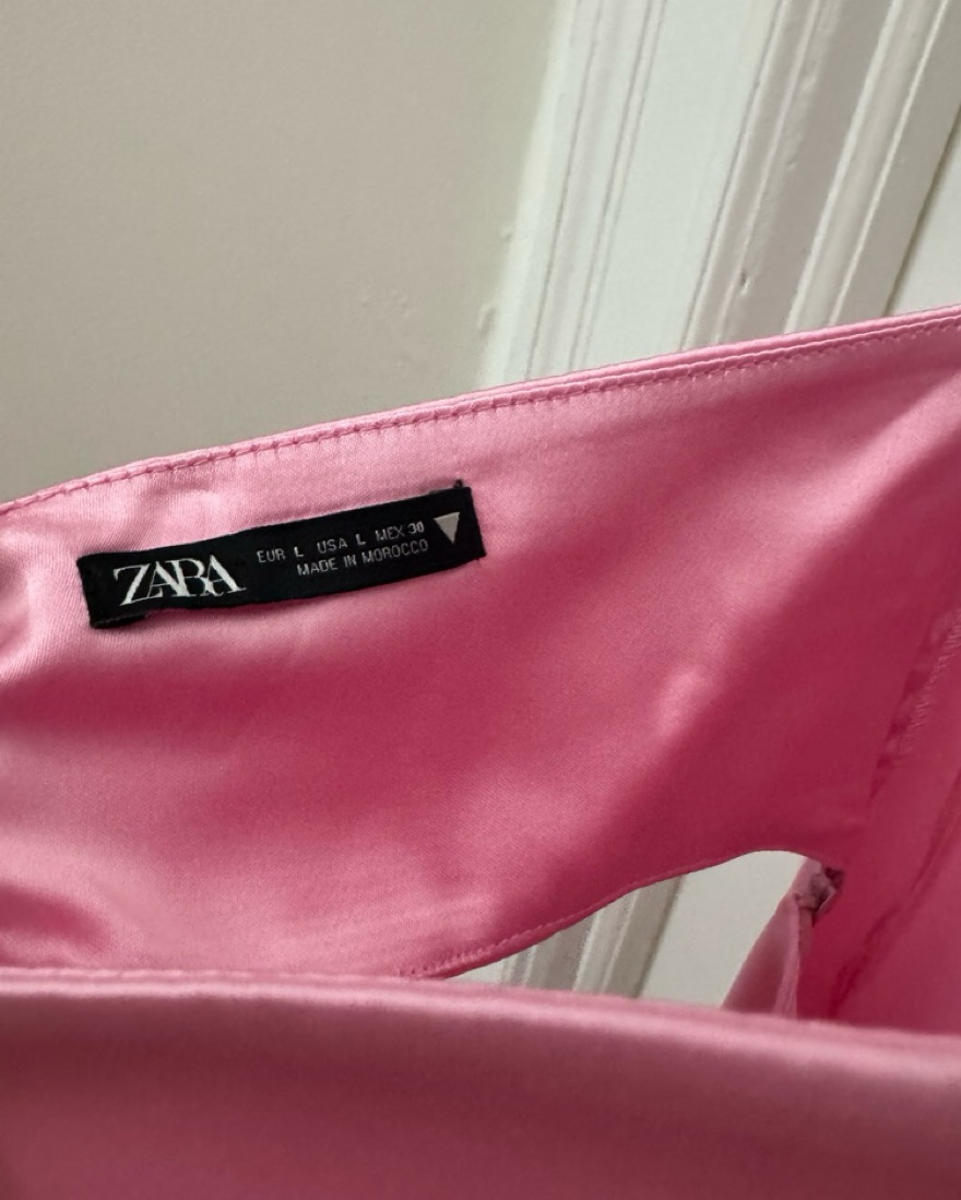 Zara Pink Satin Dress by Zara - Pickle