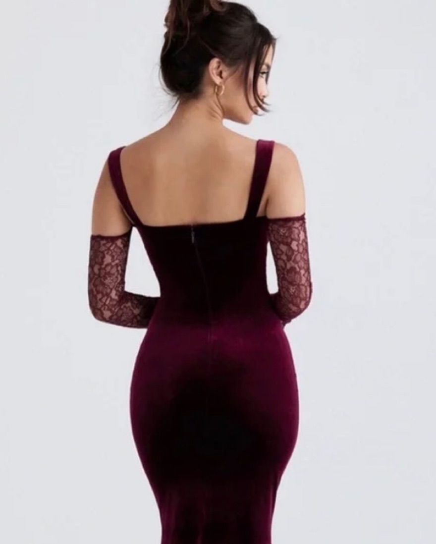 House Of Cb Ivy Dress Black Cherry by House of CB - Pickle
