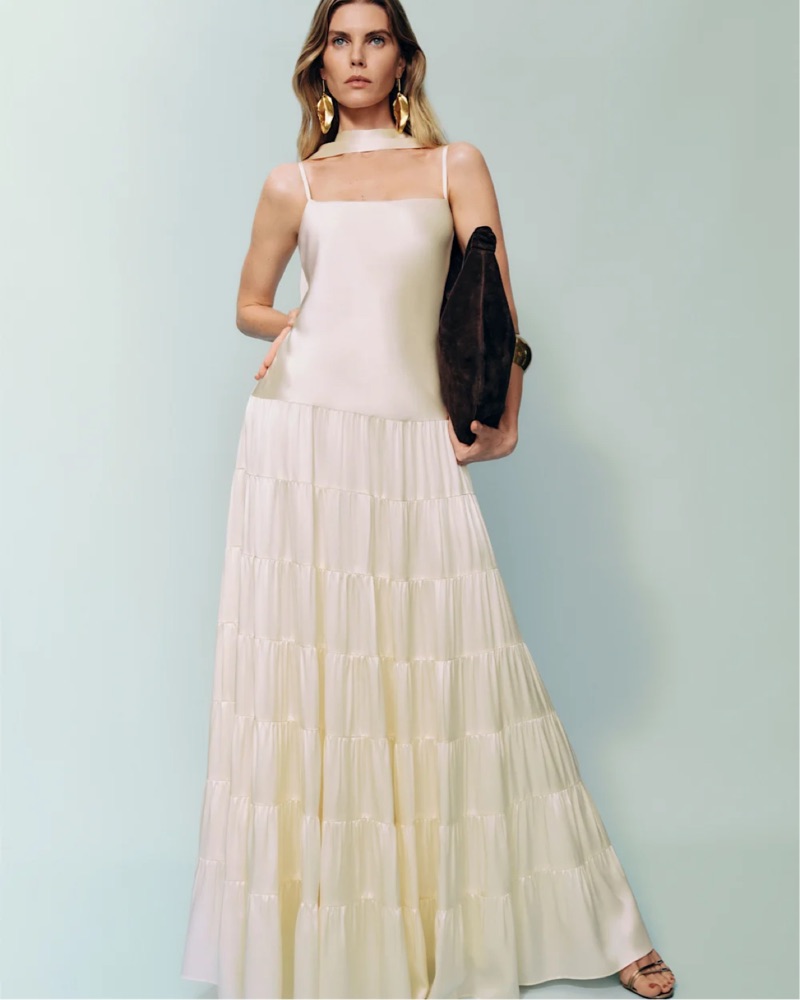 Reformation/Agnes シルクドレス ワンピース Reformation Agnes Silk Dress | Pickle
