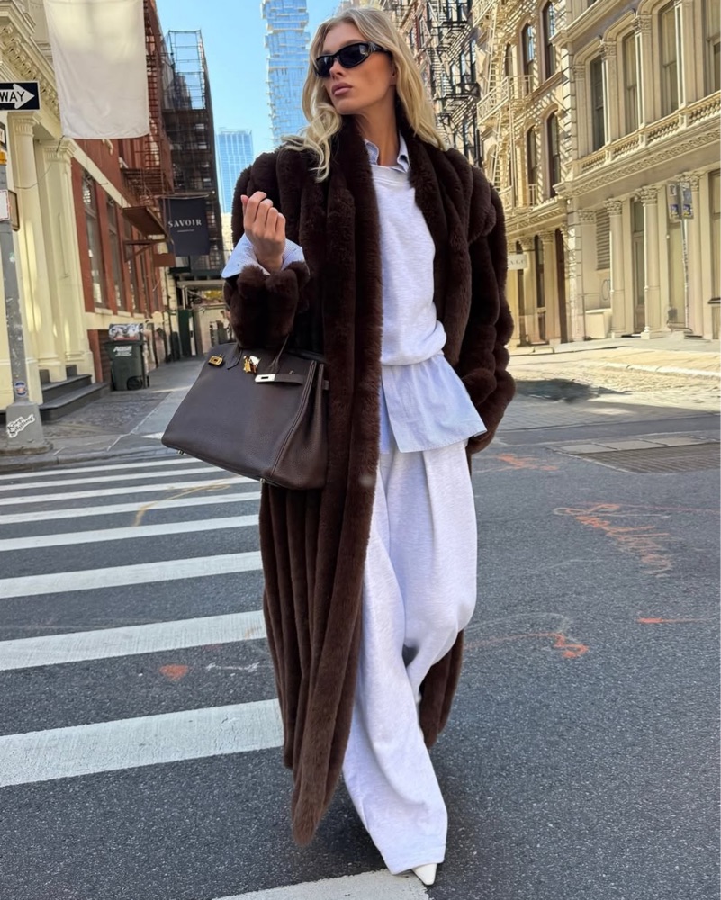 Helsa Irina Faux Fur Coat XXS/XS by Helsa - Pickle