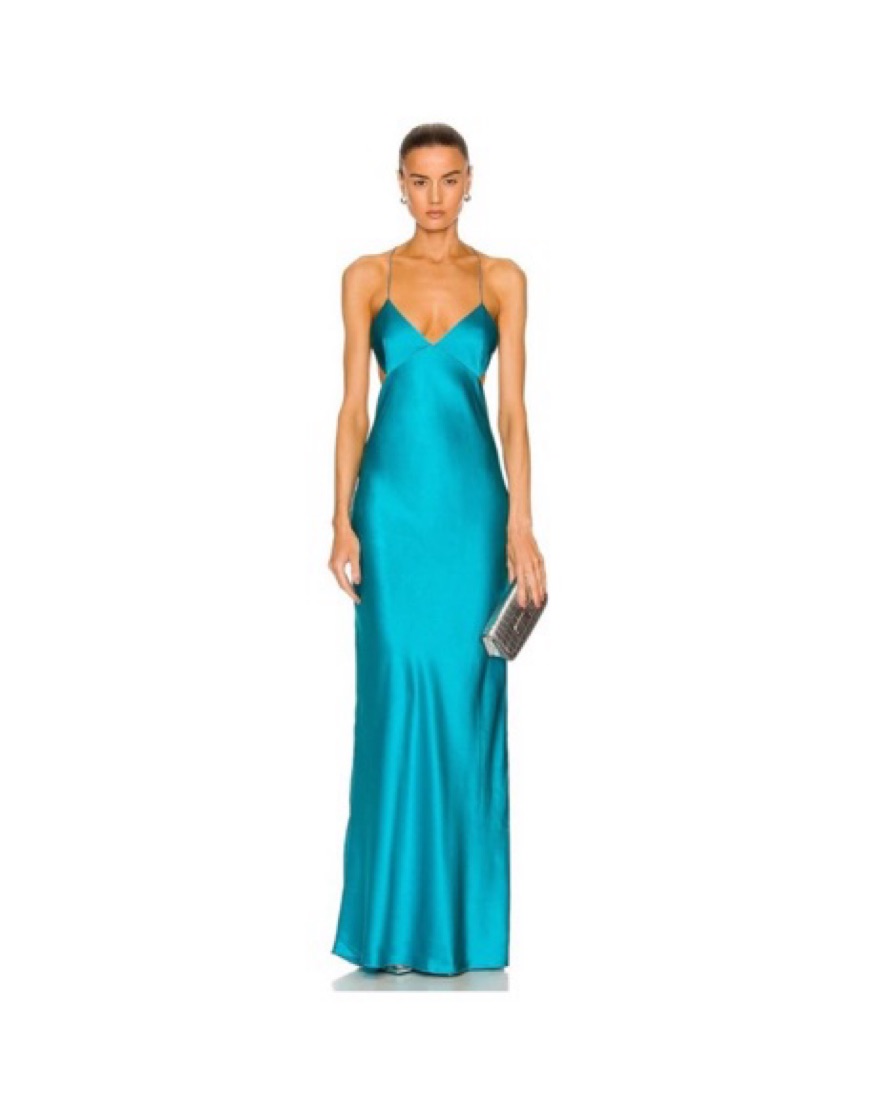 The Sei Cutout Bias Gown In Aqua | Pickle