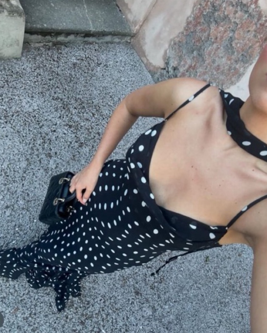 giulia mini dress in black & cream dot lpa TheNaplesDiary on LTK