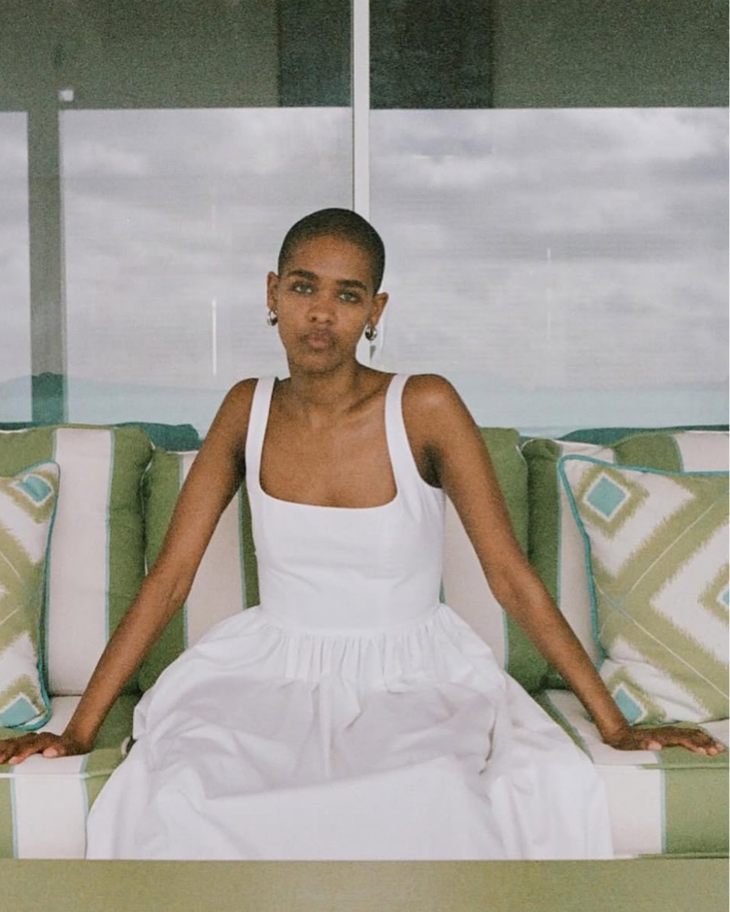Coco Shop White Maxi Cotton Dress by Tuckernuck - Pickle