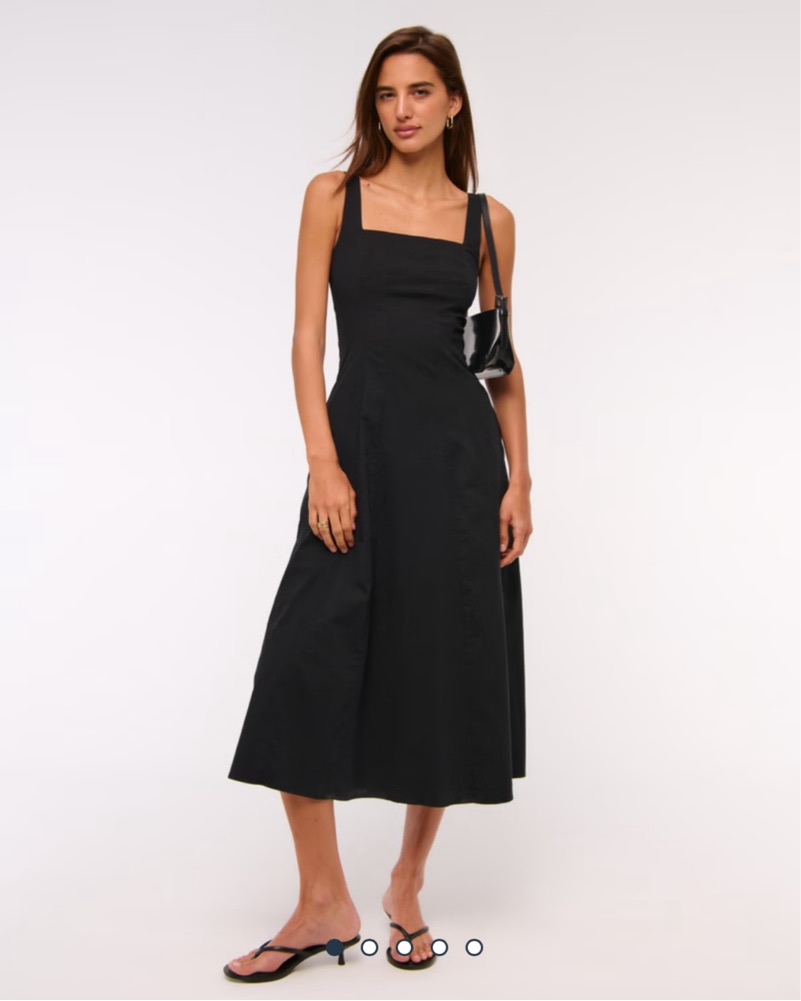 Abercrombie Black Midi Dress by Abercrombie and Fitch - Pickle
