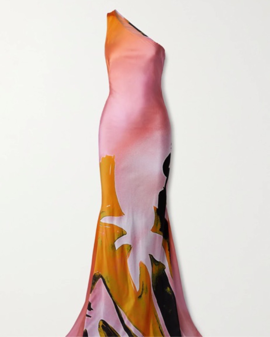 LOUISA BALLOU One Shoulder Silk Dress | Pickle