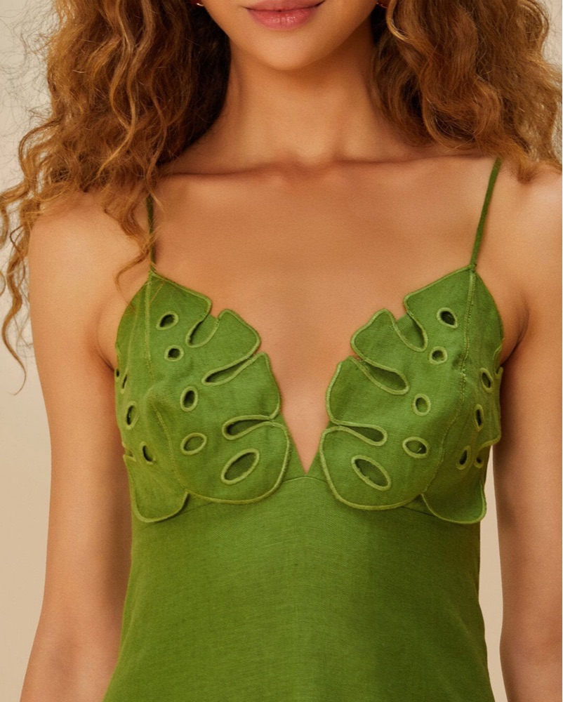 Farm Rio Monstera Dress by Farm Rio - Pickle
