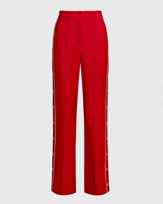 JONATHAN SIMKHAI Wool Red Pants | Pickle