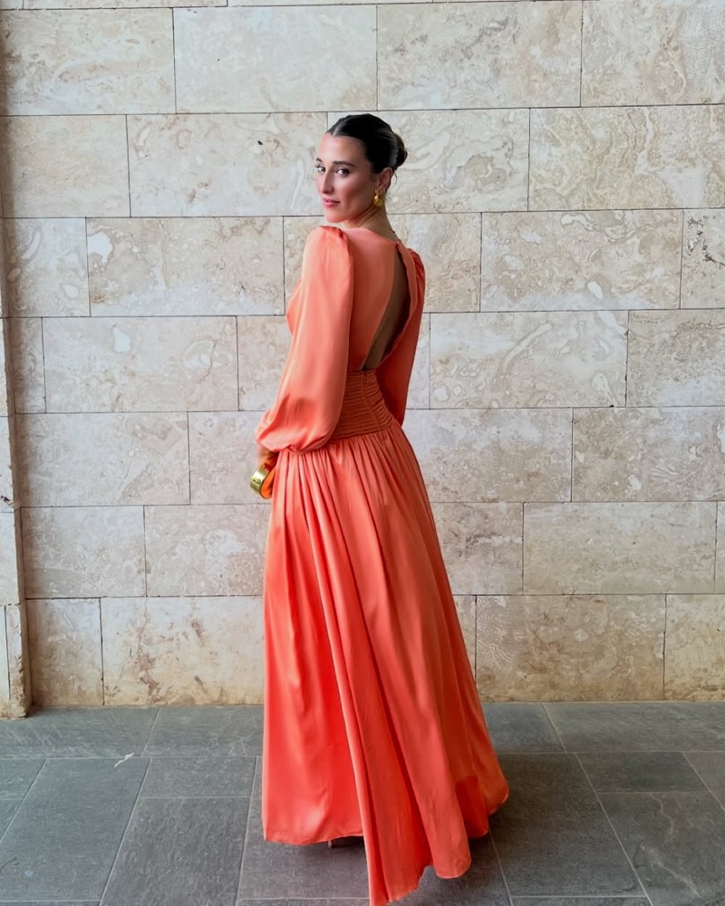PATBO Satin sunset long dress with cut-out details ドレス SATIN SUNSET CUT OUT GOWN – PatBO