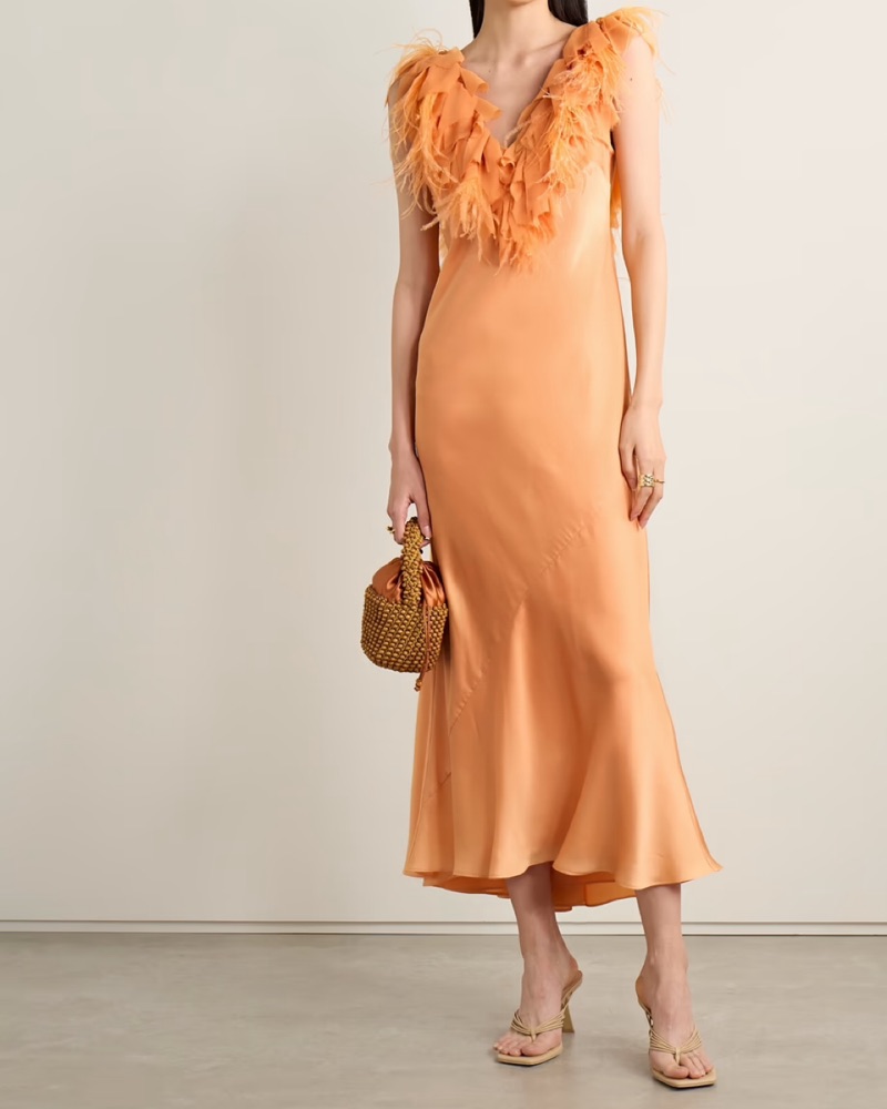 orange love shack fancy dress LoveShackFancy Manota Dress by Love shack fancy