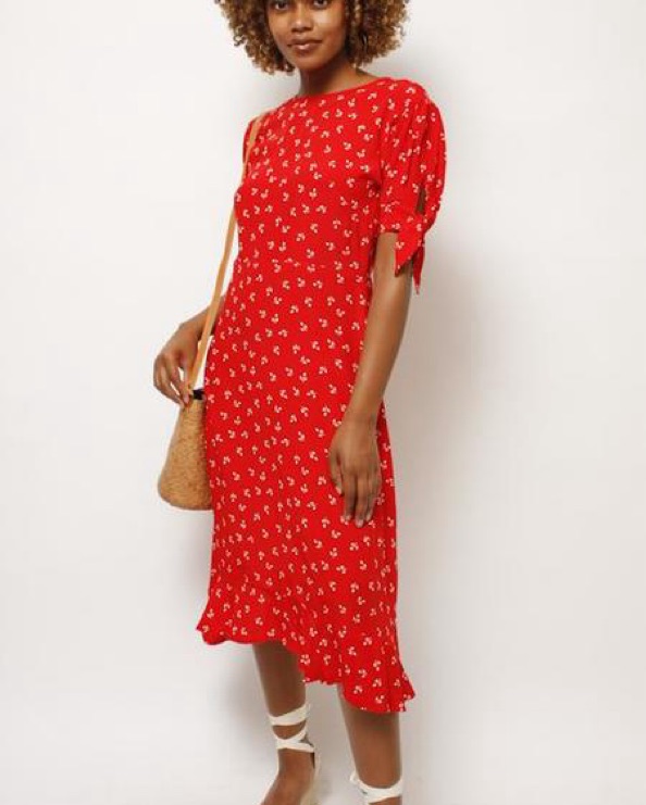 Red Tevolve Formal Summer Dress by Faithfull The Brand - Pickle